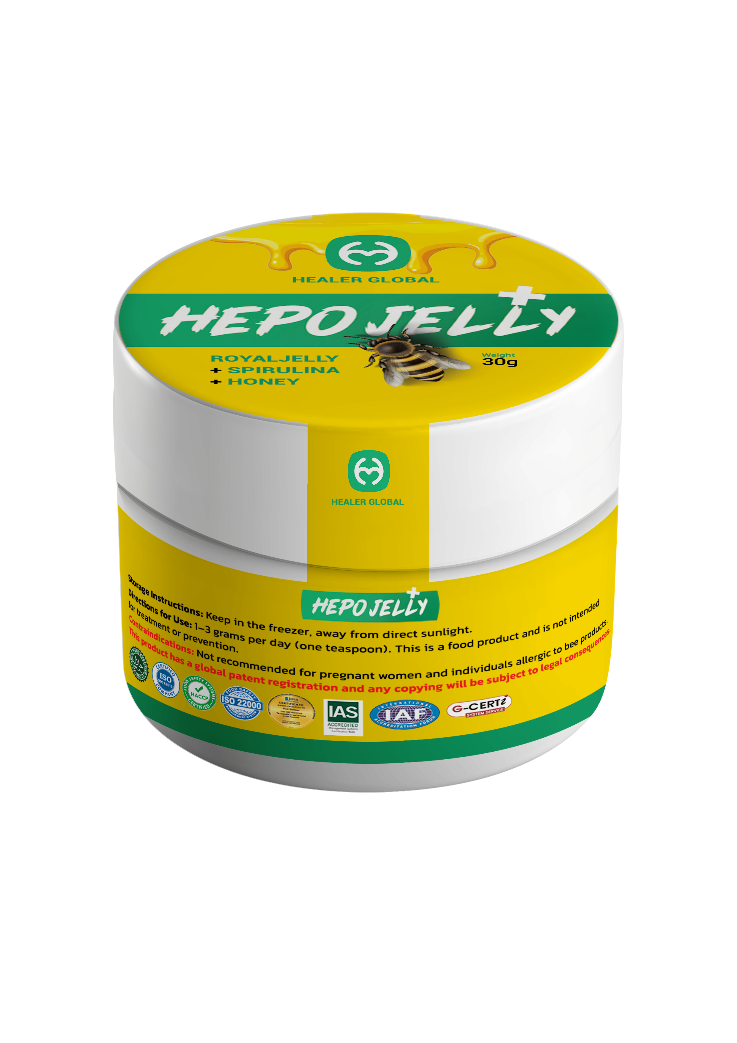 ژل رویال و جلبک اسپیرولینا(هیپو 30g)